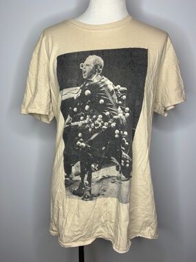 E - Tan Graphic T-Shirt